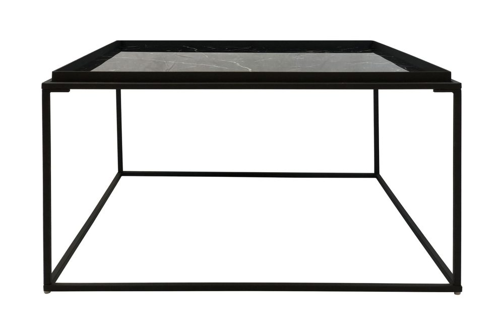 Burwick Soffbord 80 cm Marmormönster Kvadratisk