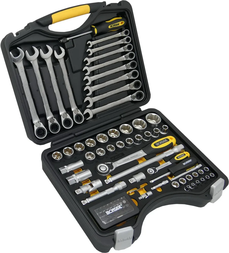 Ironside 748667 Hylsnyckelsats 1/4" & 1/2", 90 delar