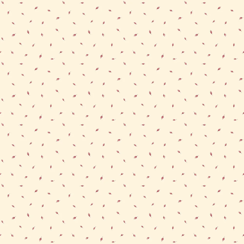 Galerie Wallcoverings Miniatyrer II G67879 Tapet Single Leaf Toss Röd/beige