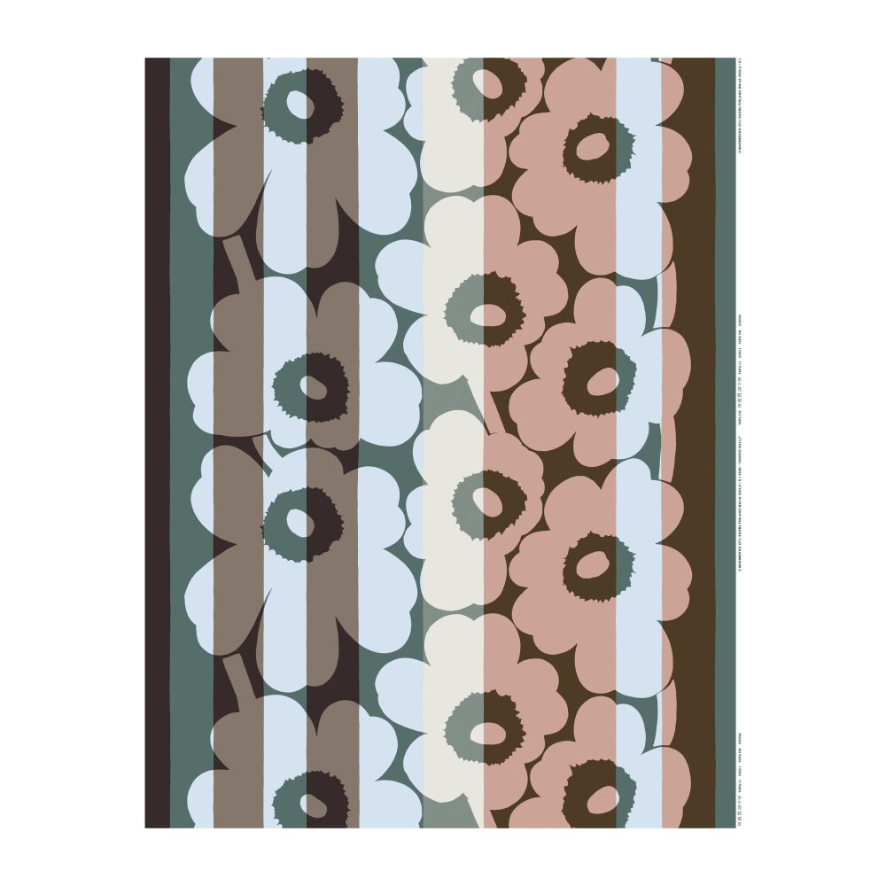 Unikko Ralli tyg, Brown-petrol-light red