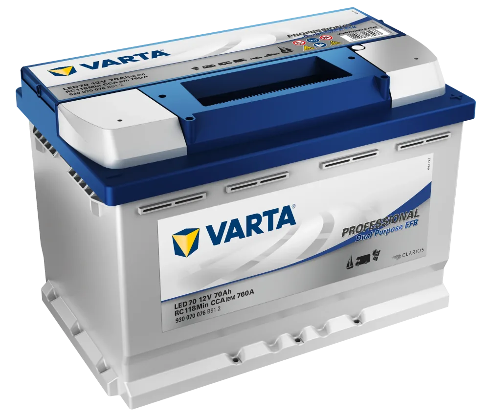 VARTA Professional Dual Purpose EFB LED70 Fritidsbatteri 12V, 70 Ah