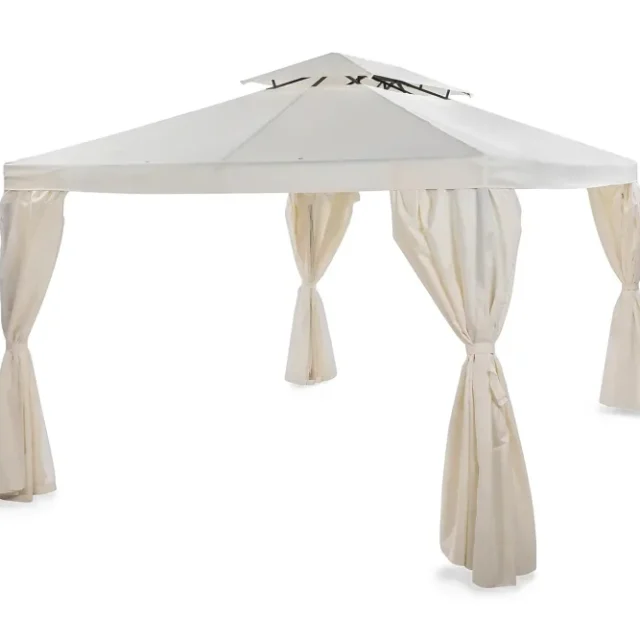 Bermuda komplett paviljong inkl tak och väggar 3x3m - Offwhite