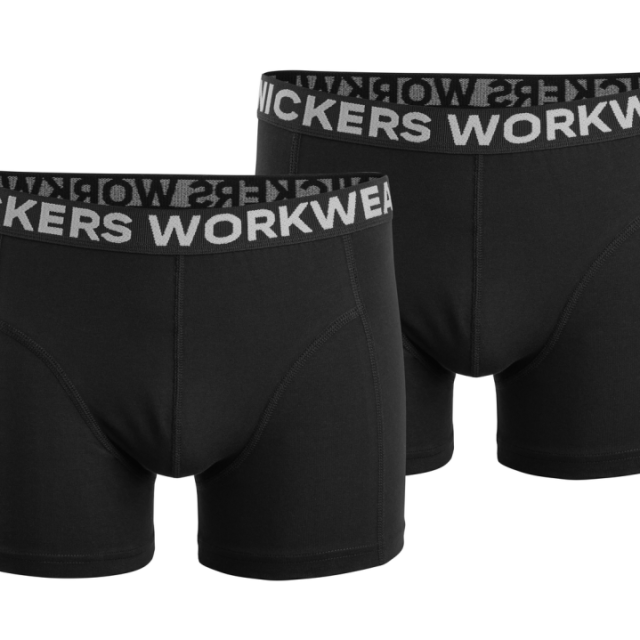 BOXERKALSONGER SNICKERS WORKWEAR SVART STL M, 2PACK