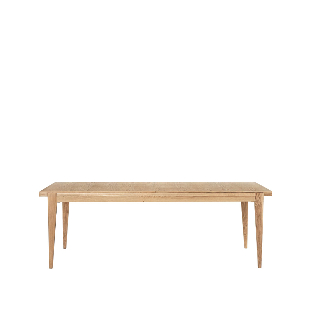 S-table matbord, oak matt lacqured, extendable