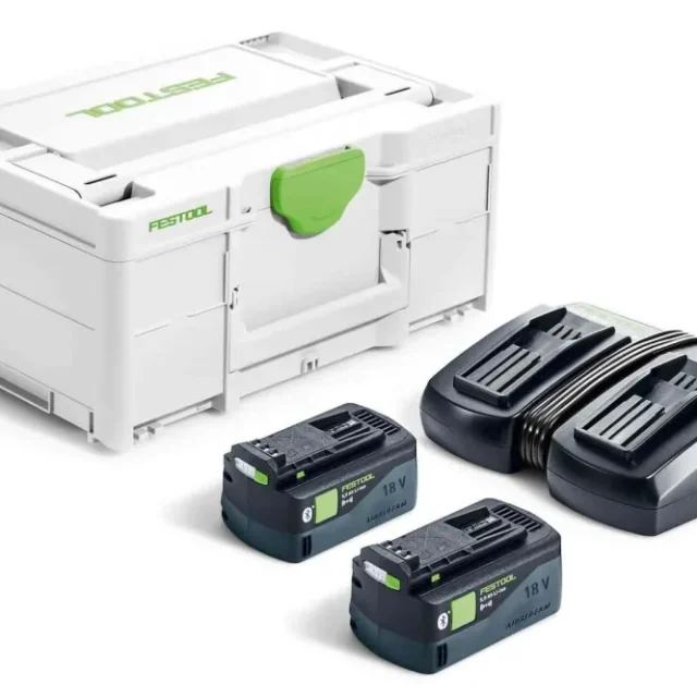Festool SYS 18V 2x5,0/TCL 6 DUO Laddpaket 2 x 5,0 Ah, 18 V