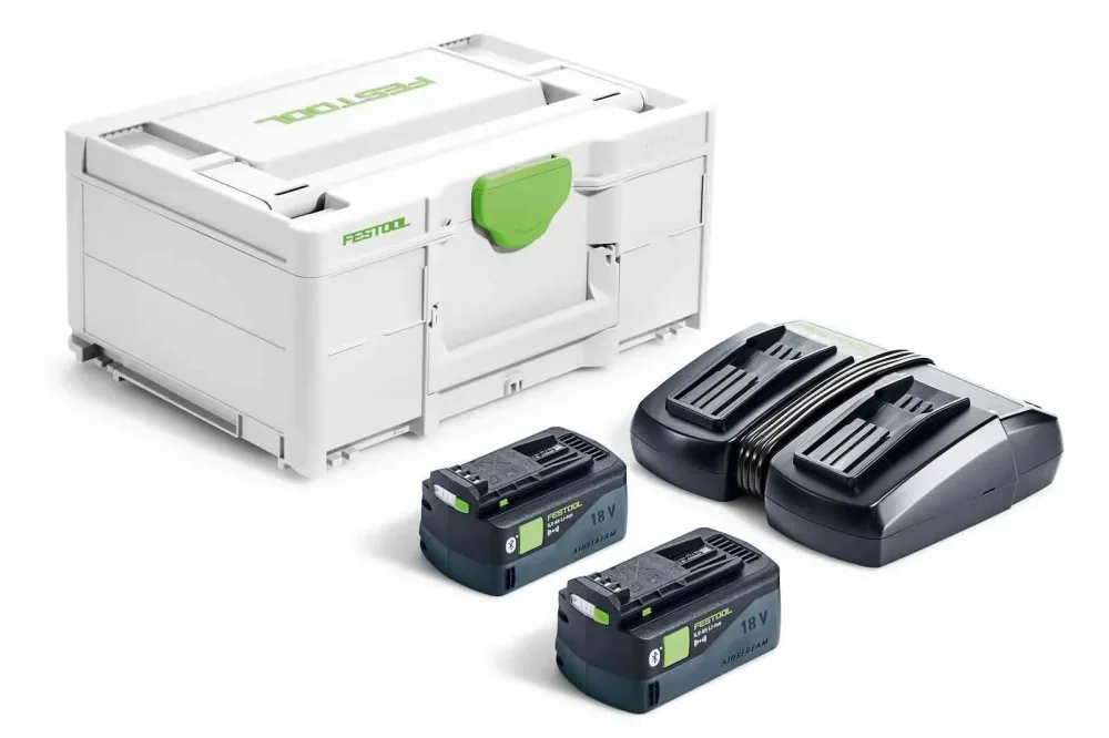 Festool SYS 18V 2x5,0/TCL 6 DUO Laddpaket 2 x 5,0 Ah, 18 V