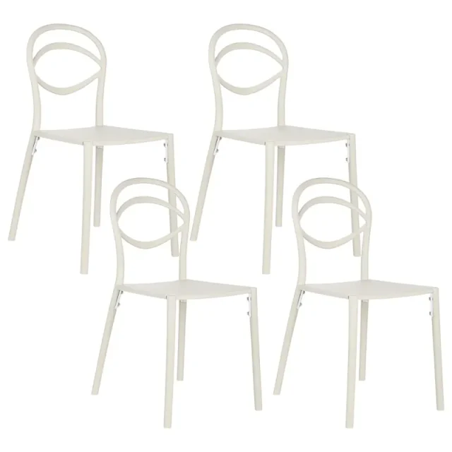 Set med 4 trädgårdsstolar COVOLO Off-White