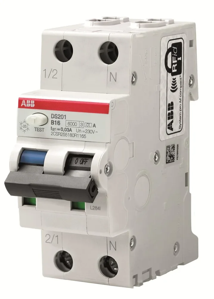 ABB 2CSR255180R3167 Personskyddsautomat 6kA, K-karakteristik, typ A DS201 K16 A300 - Bild 2
