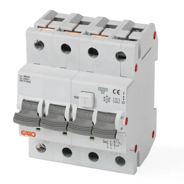 Garo RCBO GS B32A 4P Personskyddsautomat 4-polig, 230V 32 A