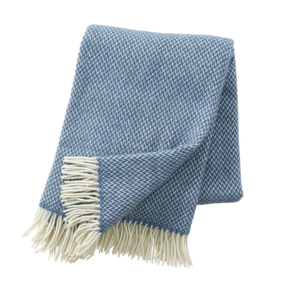 Pulse ullpläd, china blue (blå)