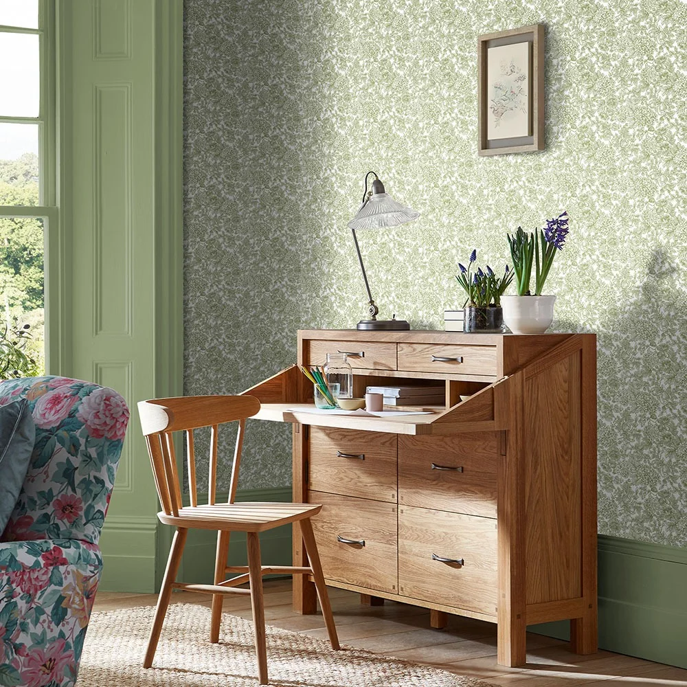 Graham & Brown Laura Ashley vol. 3 121080 Tapet Louise Grön/vit
