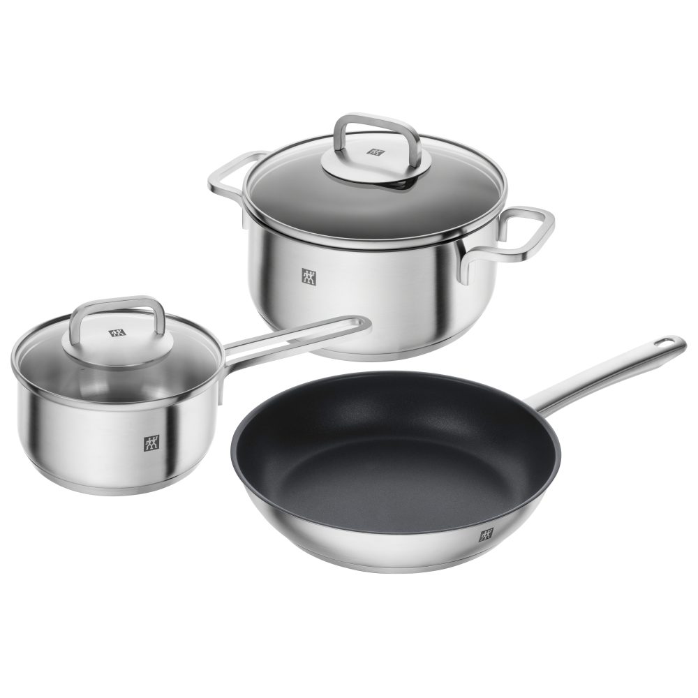 Zwilling Cube grytset 3 delar, Rostfritt stål-klar