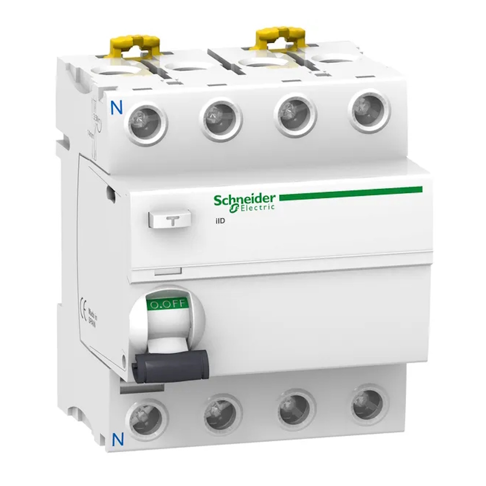 Restströmsbrytare Acti9 iID 4Poler A-SI-Typ 25A 30mA 415V IP20 Schneider Electric