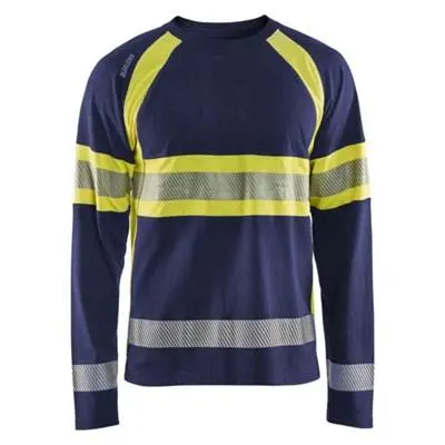 Blåkläder 3510103099334XL T-shirt svart/varselgul, långärmad Svart/Varselgul