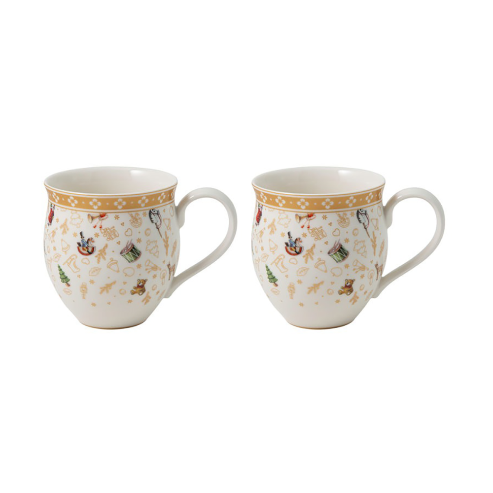 Toy's Delight mugg 30cl Anniversary Edition 2-pack, Guld-vit
