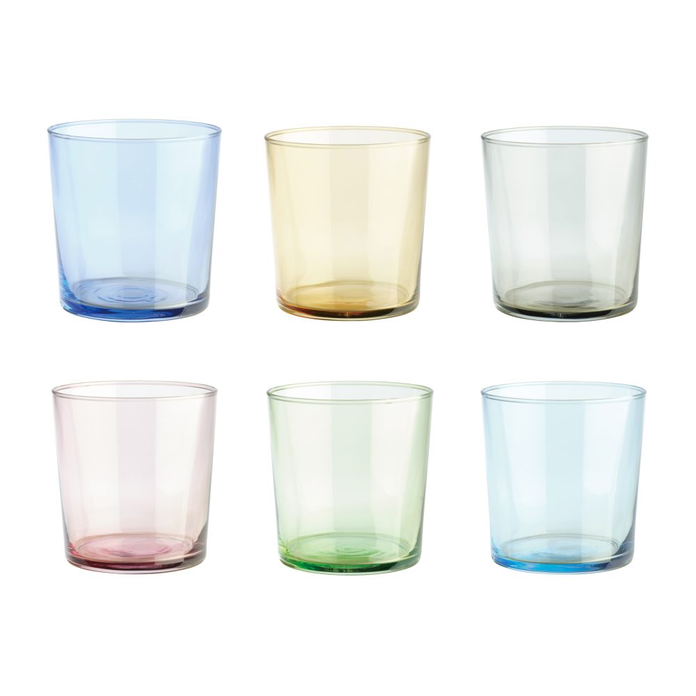 Café dricksglas multi, 6-pack