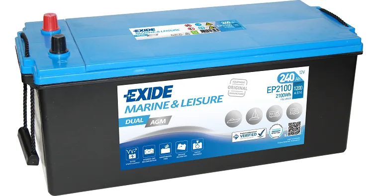 Exide Dual AGM EP1200 Fritidsbatteri 12 V 140 Ah