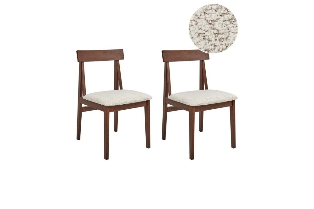 Matsalsstol Isle set om 2 Mörk Trä-Beige
