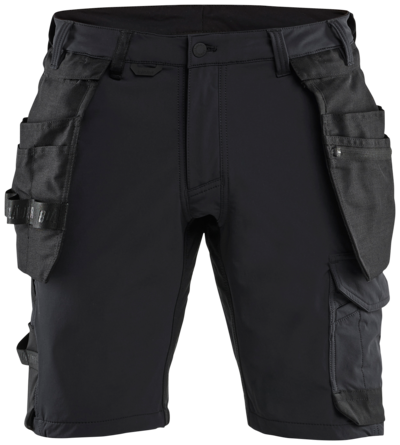 HANTVERKSHORTS BLÅKLÄDER 1702 SVART C64, 1645 4VSTRETCH