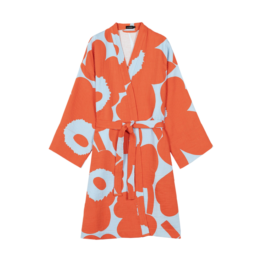 Unikko våfflad badrock M, L. blue-orange