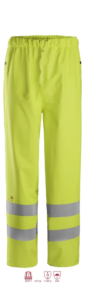Snickers Workwear 8267 ProtecWork Regnbyxa varsel, gul L