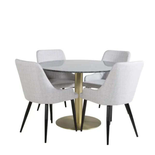 Estelle Matgrupp 106 cm Rund med 4 Plaza stolar