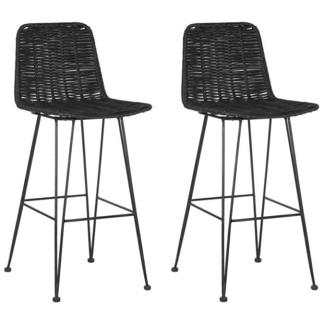 Barstol Cassita set om 2 Svart
