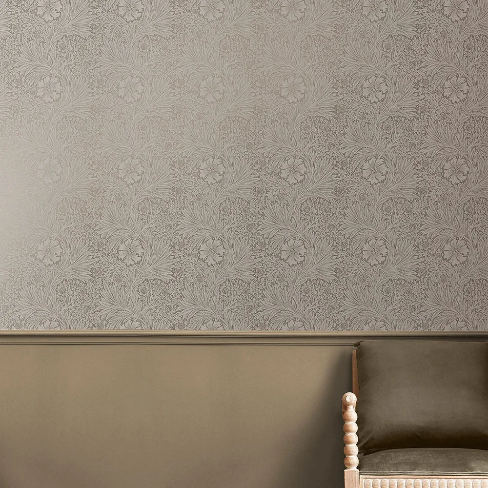 Graham & Brown William Morris At Home 124257 Tapet Marigold Fibrous Neutral Grå/metallic