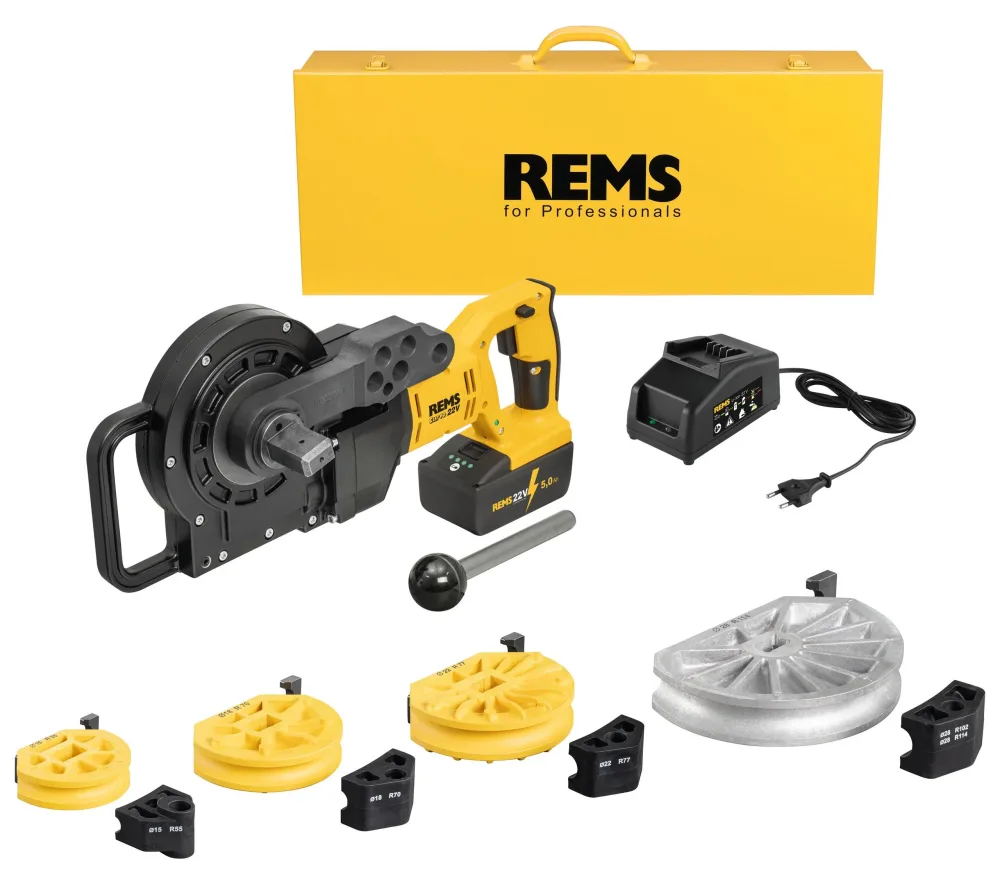 REMS 580054 R220 Bockmaskin 15-28 mm, med batteri och laddare