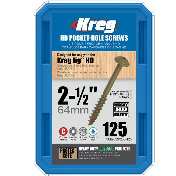 Kreg SML-C2X250-30 Träskruv 64 mm 30-pack - Bild 2