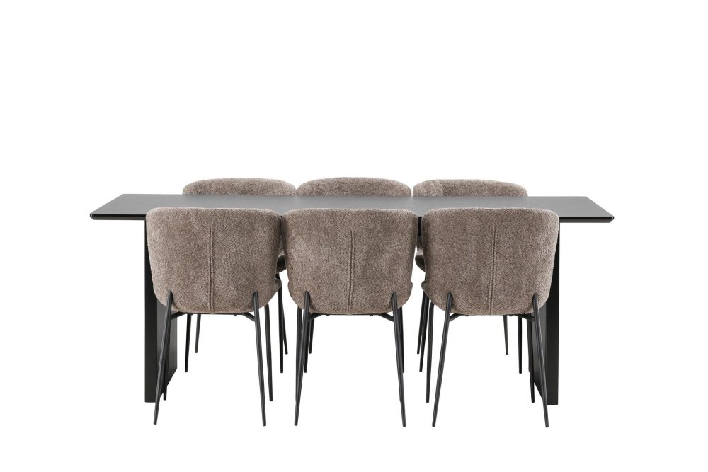 Vail Matgrupp 200 cm Rektangulär med 6 Modesto stolar
