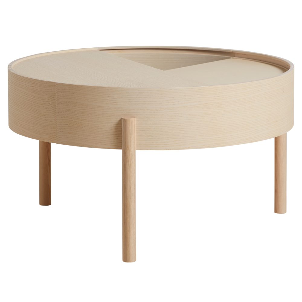 Arc soffbord Ø66 cm, vitpigmenterad ask