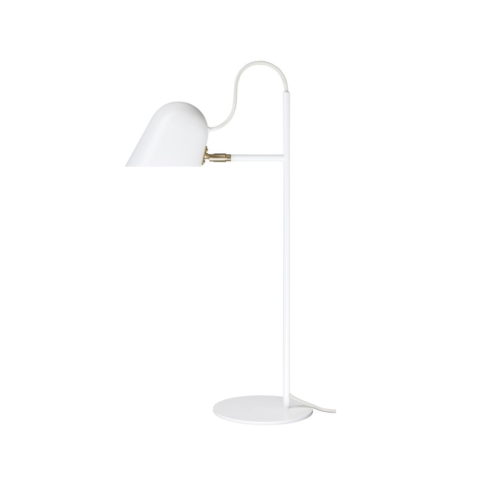Streck bordslampa, vit, varmgrå textilsladd