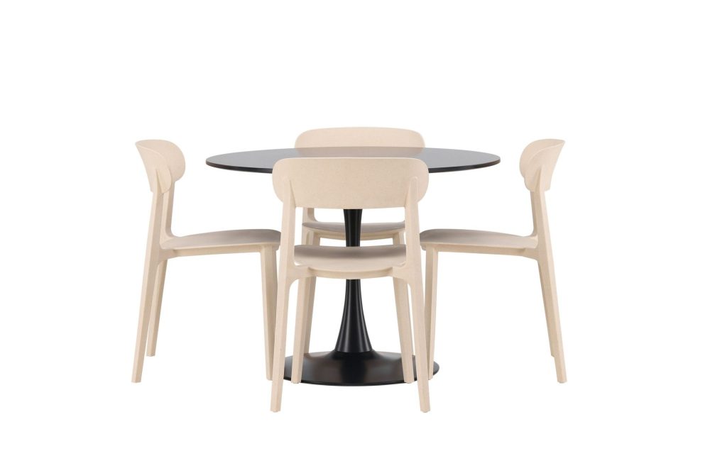 Glade Matgrupp 100 cm Rund med 4 Åstol stolar
