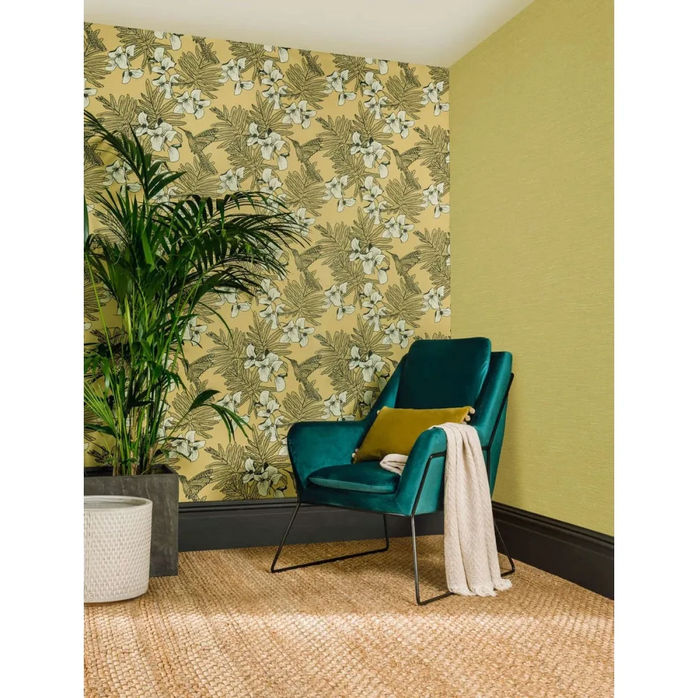 Aurora Raffia Mustard 1804-122-06 Gul Tapet | Stuvbutiken - Bild 3