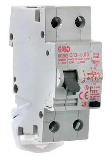 Garo RCBO GS B13A 2P Personskyddsautomat 2-polig, B-karakteristik 13A