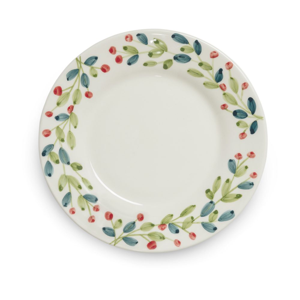 Basic jultallrik Ø21 cm, Vit-multi