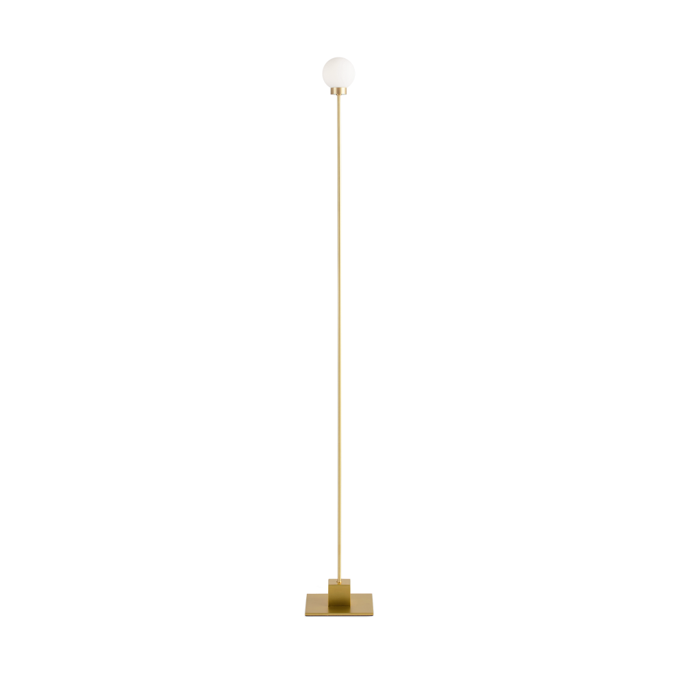 Snowball golvlampa 117 cm, Brass