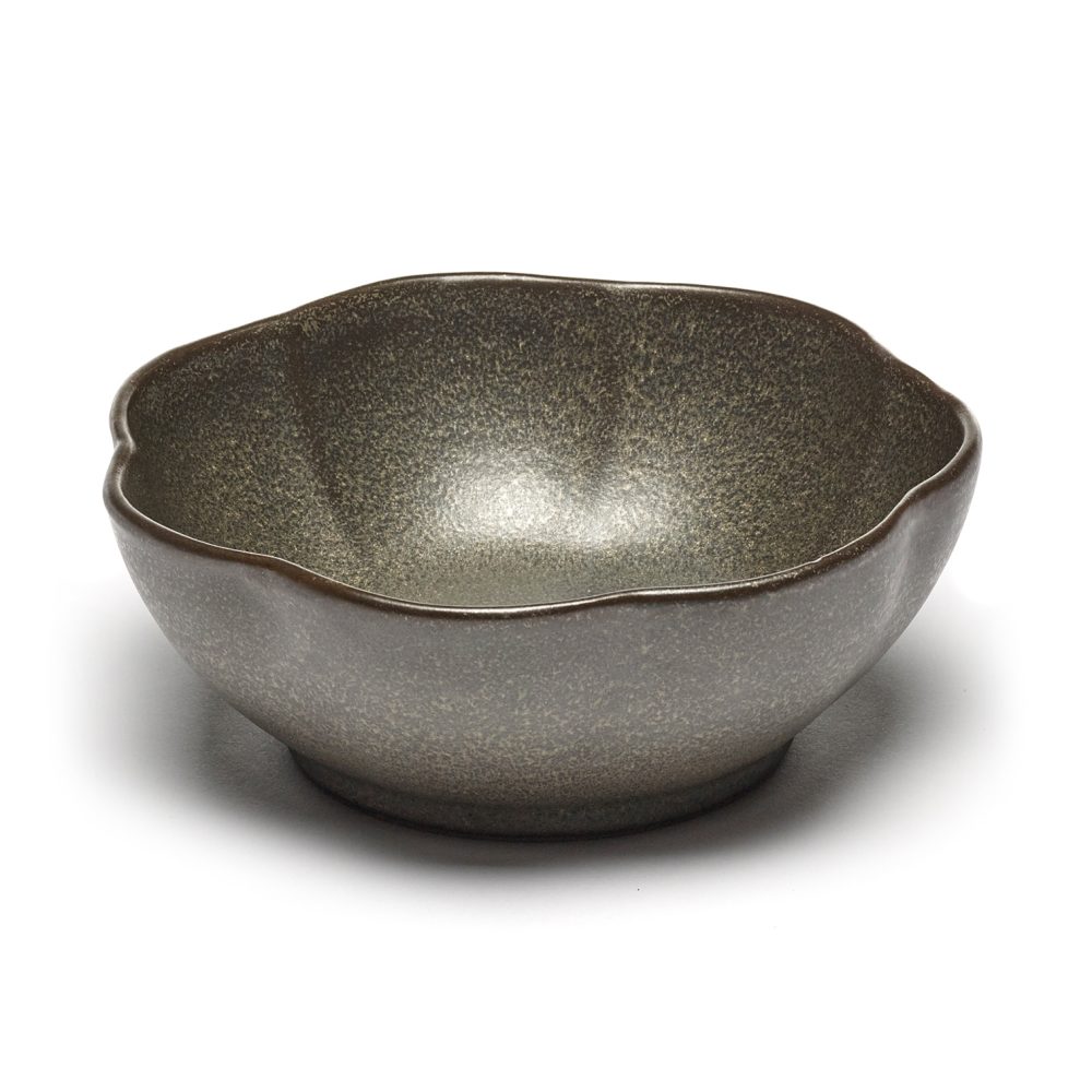 Inku räfflad skål L Ø13 cm, Green